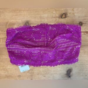 Free People Intimately Bandeau Bralette Deep Orchid Size XS NWT